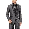 Herrkoppling italiensk designverksamhet för män bröllop groom prom klänning slitar tuxedos dräkt homme pour mariage 3 pc set trajes de hombre