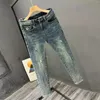 Men's Jeans Korean Luxury Clothing Slim Ripped Casual Denim Pants For Spring Autumn Vintage Skinny Men Streetwear Soft