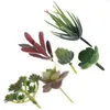 装飾的な花6 PCSシミュレートされた多肉植物フェイクピックハウスプラント人工小枝緑の葉