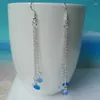 Stud Earrings SanLan 12pcs Beach Blue Sea Glass Wedding Jewelry Bridesmaid Gift For Her Birthday