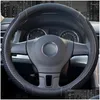 Steering Wheel Covers Ers Car Er Ice Silk Mas Design Comfortable Braid On The Steering-Wheel Volant Mobile Interior Accessories Drop D Otczy