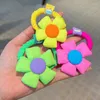 Accessoires pour cheveux, bandes élastiques à fleurs de dessin animé, mignon, doux, cravate florale colorée pour filles, couvre-chef, support pour queue de cheval