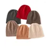 Berets Cashmere Hat Spring and Autumn's Men Women Women Use Solid Clear Warm Fashion Creatling Creybtnated Casual