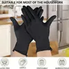 Disposable Gloves 100pcs Durable Nitrile - Waterproof Anti-static Perfect For Kitchen Car Tattoo Hair Dyeing Cleaning Supplies & Hou