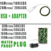 200M Green Wire Outdoor LED String lights Holiday Waterproof Fairy Garland For Christmas Tree Wedding Party Decoration