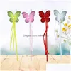 Party Decoration 12Pcs Wand Glitter Sparkle Tassel Fairy Roleplay Insect Shaped Performance Prop For Children Kids Drop Delivery Hom Dhuob