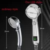 High Pressure Handheld Bathroom Shower Head Water Saving Showerhead Pressurized Adjustable Spray LED Digital Temperature Display 240202