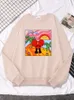 Kadın Hoodies Kötü Tavşan Sad Love Heart Beach Sun Dolphin Palm Tree Kadın Giyim Sonbahar Sokak Hip Hop Sweatshirt Trend Sıradan Kadın