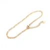 Bracelets de cheville Mode femmes chaîne cheville 304 acier inoxydable cheville bracelets pour femme couleur or bijoux cadeaux 23 cm (9) de long 1 pièce YQ240208