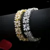 Bracelets à maillons pour femmes, chaîne en métal et cuivre, Simple, tendance, en Zircon, décoration à la main, chaînes pour petite amie, bijoux, accessoires cadeaux