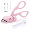 150Ha Portable Electric Heated Eyelash Curler Comb Long Lasting Eyelashes Curls Thermal Makeup Eye Lash Perm 240131