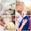 Hårklipp 20 PCS Pearl Wrist Band Party Decoration Corsage Wristlet Wedding Armband Corsages For Bride ABS DIY Flower Hand