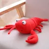 1PC Symulacja Pluszowa zabawka Plush Flush Flush Flush Flush Sched Sea Animal Lobster Pillow Soft Toys 305580cm 240130