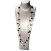 Collier de perles camélia avec pendentifs longs, bijoux de fête à fleurs