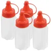 Set di stoviglie 4 pezzi Bottiglia di salsa da spremere Accessori da cucina Bottiglie da spremere Condimento Olio d'oliva Pp