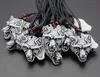 COOL 12PCS Boy Men039s Imitation Yak Bone Carving White Wolf Head Pendants Amulets Necklaces Gift MN3047847921