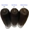 Baza skóry ludzka topper do włosów z 4 klipsami w jedwabiu top dziewiczy europejski toupee dla kobiet delikatne do włosów 12x13cm 15x16cm 240130