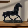 Bronze Horse Resin Sculpture Retro Style Interior Room Table Decoration Animal Statue Figurine Home Cabinet Decor Accessories 240202