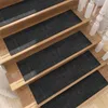 Mattor naturligt linne mjuka bekväma trappband matta för trästeg matta 30 x 8 tum - 4st matta gummi stödd