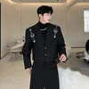IEFB Elgance Men's Suit Coat Metal Buckle Leather Strap Niche Design Short Korean Style Blazers Fashion Autumn Tops 9C2135 240127