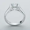 IOGOU 2CT Diamond Solitiare Pierinności zaręczynowe dla kobiet 100% 925 Srebrna srebrna ślubna obrączka Ustawienie 8mm 240124