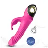 Sex Vibrates For Women Toys New Telescopic Rocking Rabbit Head Vibrator Magnetic Suction Charging Womens Fun Adult Products 231129