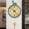 Orologi da parete Orologio vintage di lusso Silenzioso digitale in metallo rotondo dorato Moda Reloj Pared Decorativo Articoli per la decorazione della casa