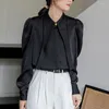 Women's Blouses Autumn Fashion OL Formal Style White Chiffon Long Sleeve Shirt For Temperament Lapel Casual Blouse Female Clothing