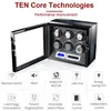 Watch Winder box for Automatic Watches Quite Japanese Motor fingerprint to unlock High Quality Rotate 12 slot Watch LED 240129