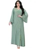 Casual Dresses Morocco Muslim Dress Women Diamond Abaya Kaftan Evening For Dubai Turkey Islam Long Robe Femme Vestidos 2024