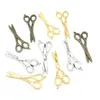 Charms Fashion 40 PCS 29x11mm Three Color Scissors Pendants Handgjorda dekoration Vintage för DIY -smycken gör resultat