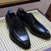 Sapatos de vestido Norueguês Costurado Couro Britânico Negócios Altura-Up Terno Masculino Lace-up Derby Homens