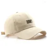 Ballkappen doit einfache Zahlen Baseball Cap Hut für Frauen Herumn Vater Mama 1987 Stickerei Outdoor Sport Snapback Gorras