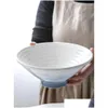 Skålar keramiska ramen nudel skål blå gradient soppa frukt sallad kök hushåll mönster släpp leverans hem trädgård matsal bar otgtb