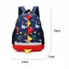 Canvas Cartoon Dinosaur Children's School Bag Schoolbag Kids Boy Girl Baby Backpack Kindergarten Kid's Gifts 240129