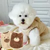 Dog Apparel Plush Cozy Pet Sweaters Vest Clothes Bear Puppy Teddy Autumn Winter Warm Costume Supplies Accessories