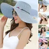 Wide Brim Hats Straw Hat Sweat Absorption Band Beach Lady Travel