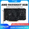 使用済みMSI RX 5500 XT 8G 128ビットD6 5700 8GB 256ビット2304 8GB/GDDR6メモリRX5500 RX5700ビデオ付きゲームカード