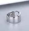 Verstelbare Maat Zilveren Ring Eenvoudige Veelzijdige Holle Opening Breed Gezicht Ringen Wijsvinger Vrouwelijke Mode Supply5870810