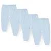 4Pcslots Pantalons pour bébés Bébés Garçons Leggings Taille élastique Solide Coton Né Bébé Filles Pantalon Printemps Enfants Vêtements 0-24M 240131