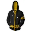 Mens Hoodies Anime One Piece 3D Hoodie Sweatshirts Trafalgar Yasası Kalp Fermuarı Kapakların Üstleri Dış Çıkış Palto Kıyafet A1321