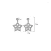 Серьги-гвоздики сверкающие звезды пятиугольник с шестигранными серьгами для женщин и девушек ювелирные изделия подарок циркон