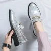 Scarpe eleganti firmate a punta oro argento blu bottoni in metallo da sposa pelle formale per uomo mocassini casual calzature per ritorno a casa