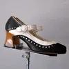 Elbise ayakkabıları moda yuvarlak ayak parmağı mary jane platform kadınlar yüksek topuklu toka kayış pompaları bayanlar patent deri boyutu 35-43 328