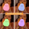 Night Lights LED Pear Fruit Silicone Night Light 7 Colors Dimming Touch USB Cartoon Bedside Lamp Decor Kid YQ240207