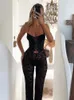 Townlike Bandage Sexy Party Lace Jumpsuits For Women Elegant Backless Halter Rompers Womens Jumpsuit Summer Overalls 240202