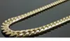 Real 10K żółty złoto Miami Cuban Link łańcuch 8 mm 24 cale 0123595890