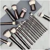 Make-up kwasten Brocha Zandloper Fl Penseelset B Poeder Foundation Contour Oogschaduw Concealer Eyeliner Smudger Drop Delivery Heal Dhs18