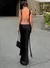 Casual Kleider BOOFEENAA Sexy Satin Backless Maxi Für Frau 2024 Elegante Abendkleid Party Kleid Sommer Urlaub Outfits C85-DH23