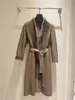 Womens Coats Winter loro Two-sided with Brown Real Mink Fur Outwears piana